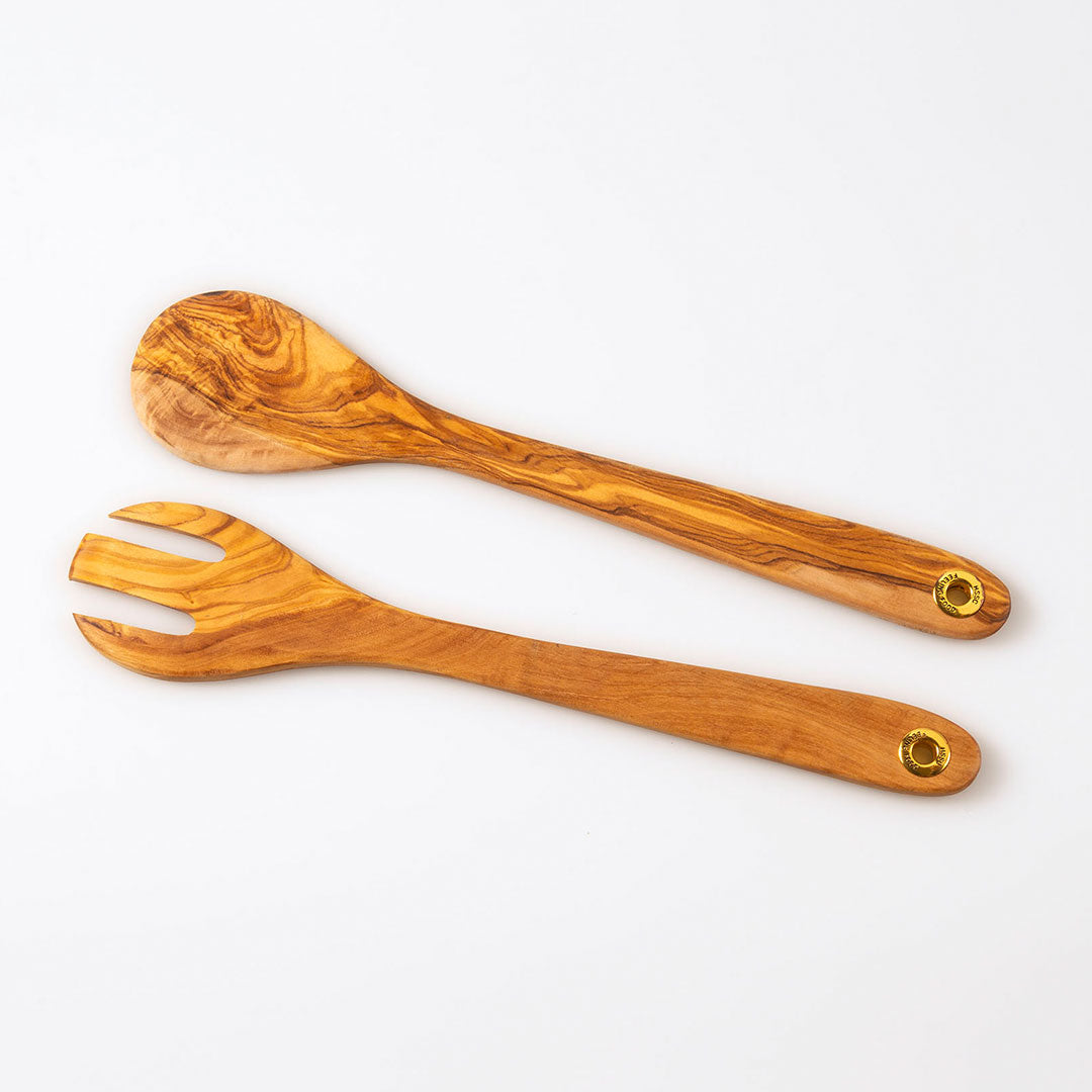Set forchettone e cucchiaione in legno di ulivo Art BW-08